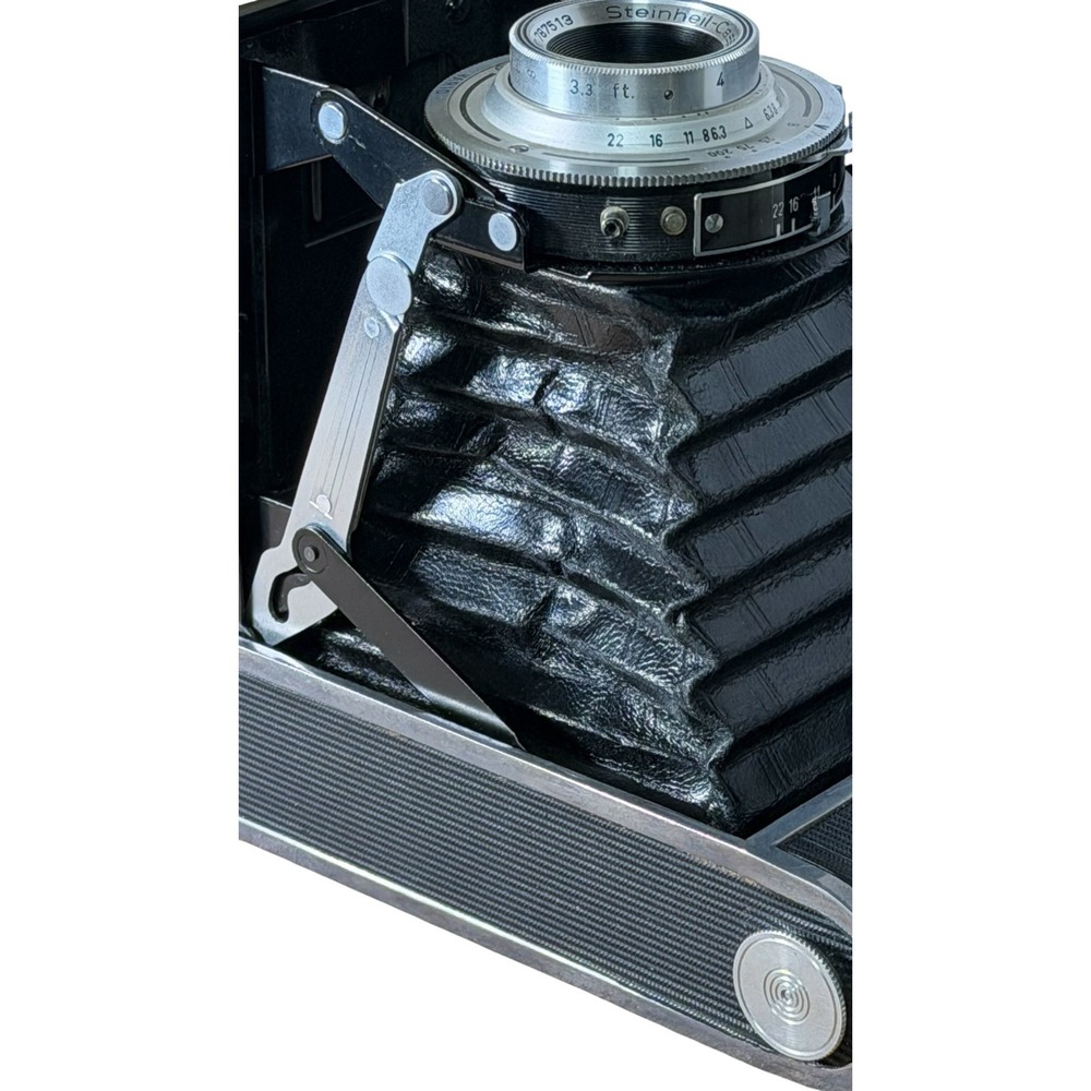 Braun Norca Super Folding Camera Steinheil-Cassar 105mm f6.3 Vario Lens Germany - Picture 8 of 16